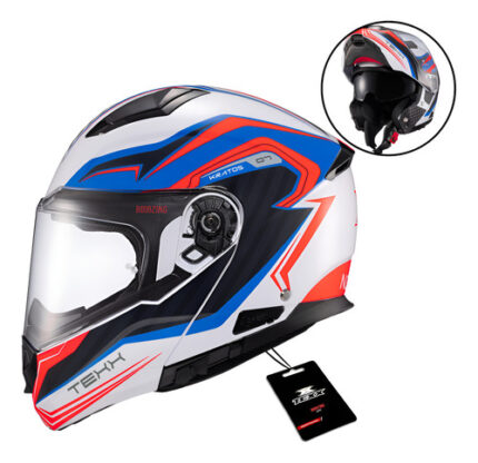 Capacete Escamoteável Texx Kratos Nomade Robocop C/ Oculos