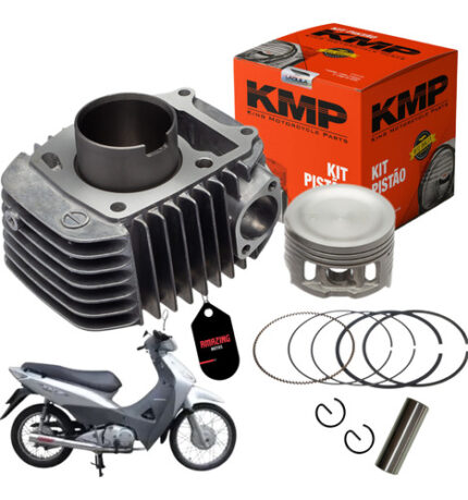 Kit Cilindro Pistao Anel Biz 125 2005 2006 2007 Carburada
