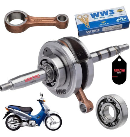 Virabrequim Biz 100 1998/2005 Completo Biela + Rolamento